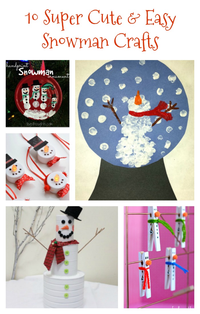 10 Fun And Easy Snowman Crafts Re Fabbed