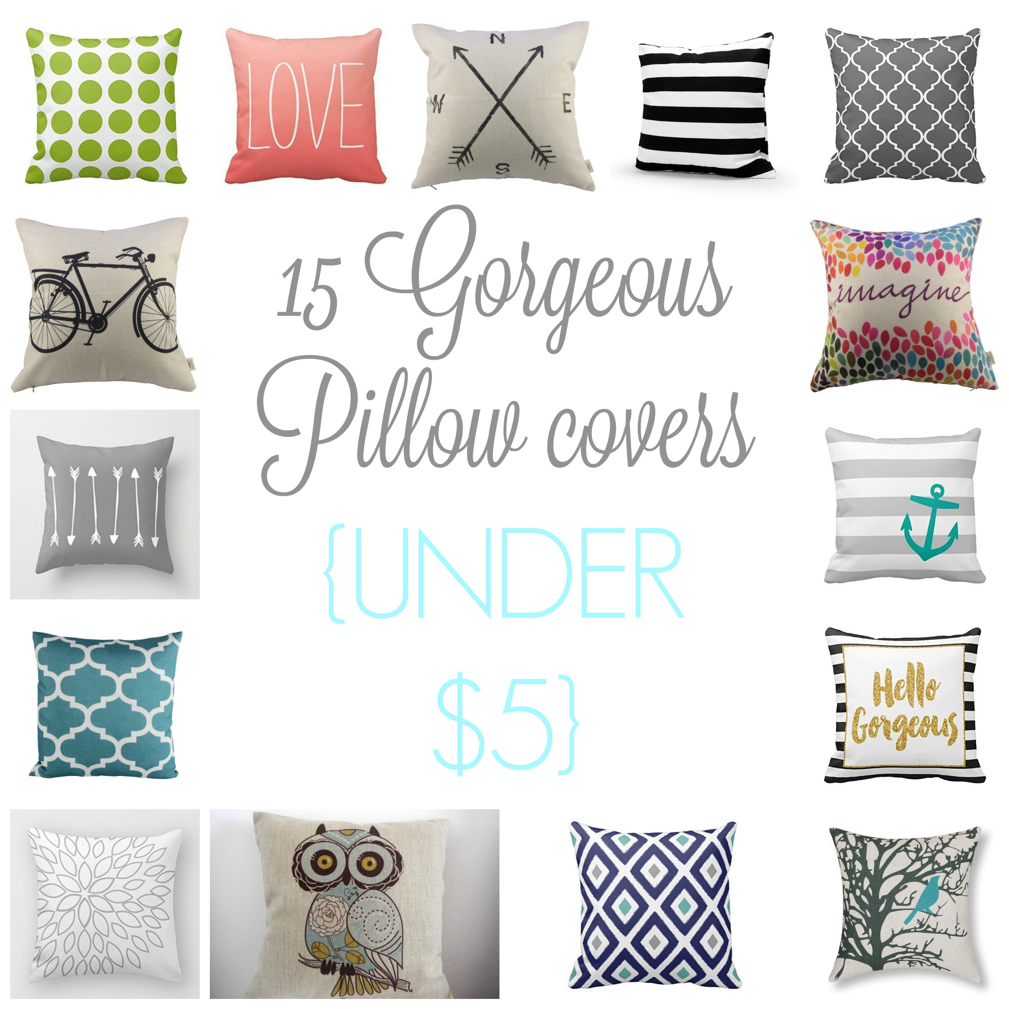 cheap decorative pillows under $5