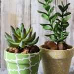 DIY Fabric Covered Flower Pots