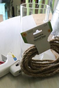 diy dollar tree rope vase/rope vase/diy nautical vase