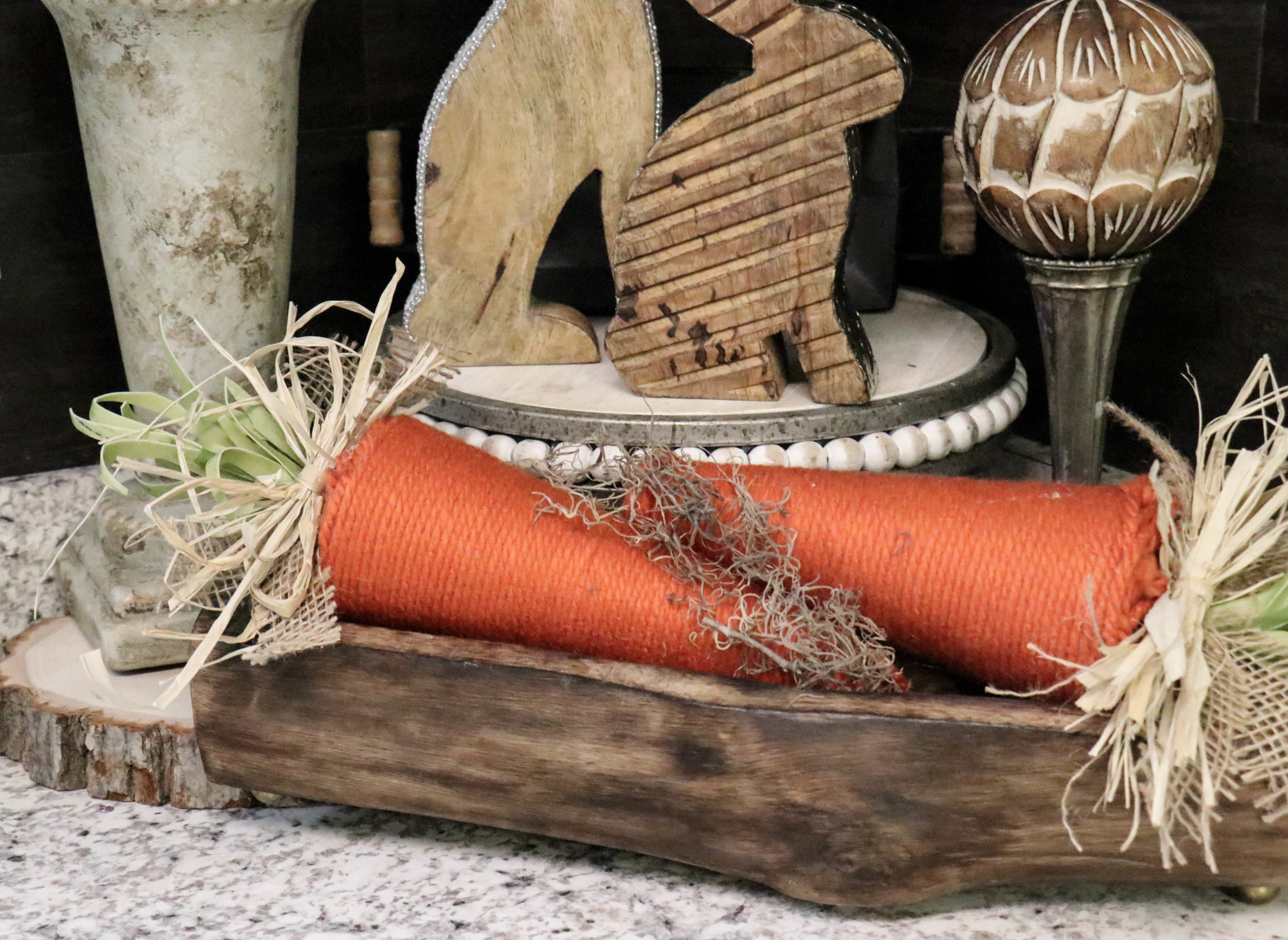 How to Make a Carrot from a Styrofoam Cone - My Eclectic Treasures