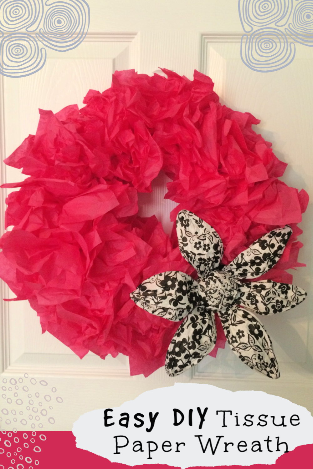 Easy Diy Tissue Paper Wreath Re Fabbed 