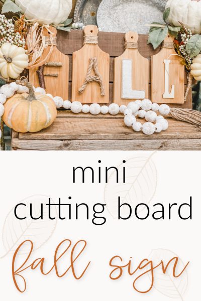 mini cutting board fall sign - Re-Fabbed