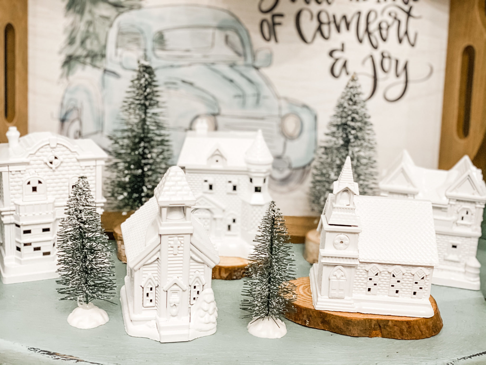 dollar tree christmas village makeover ReFabbed