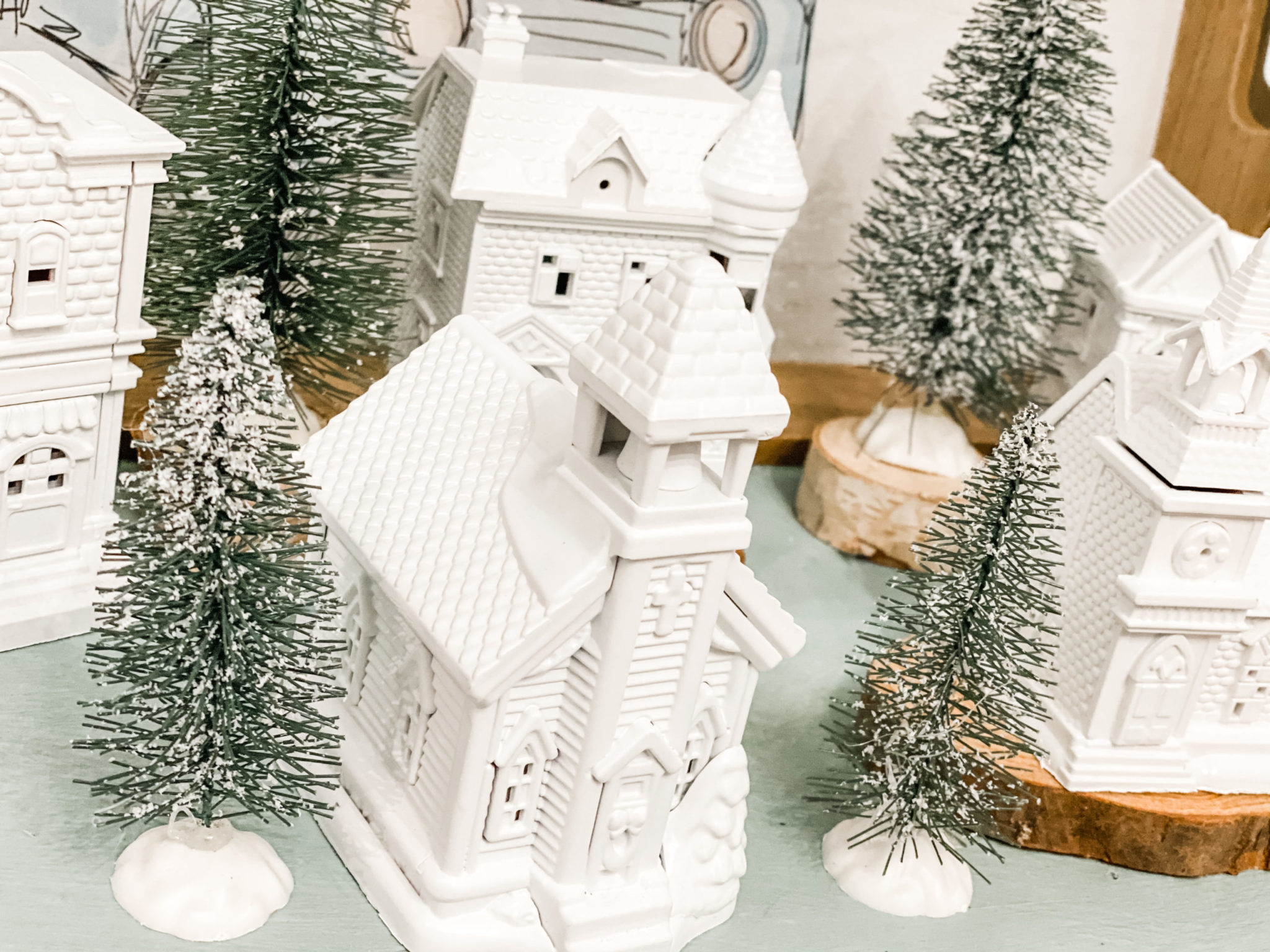 dollar tree christmas village makeover ReFabbed