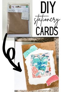 pinterest image for homemade stationery card