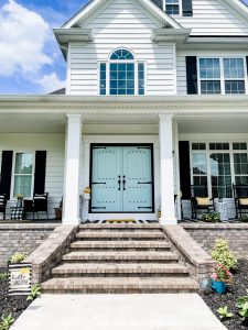 painting double front doors tidewater from sherwin williams