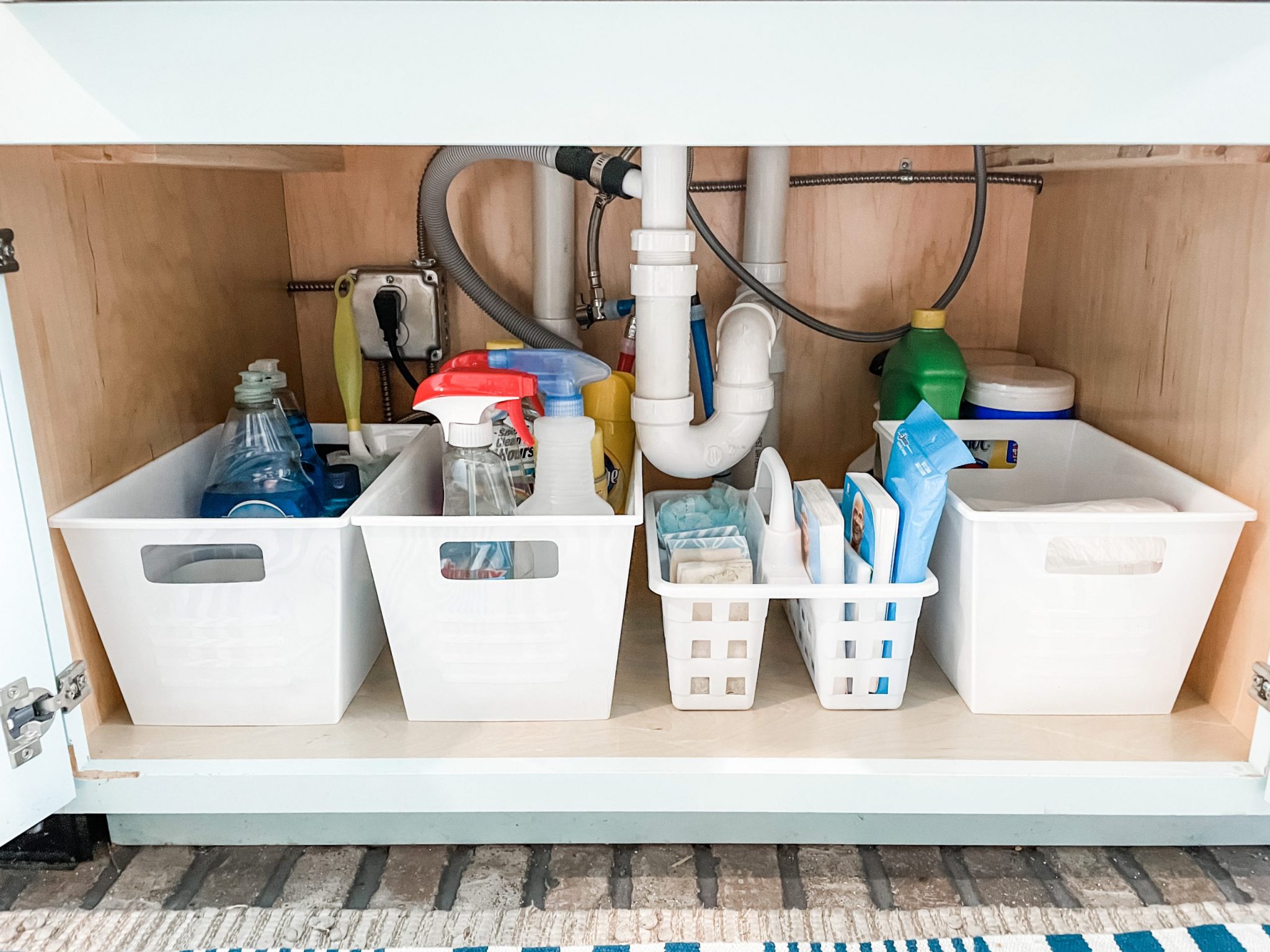 dollar tree under bathroom sink organization