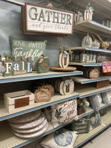 muted neutral tones for fall decorating