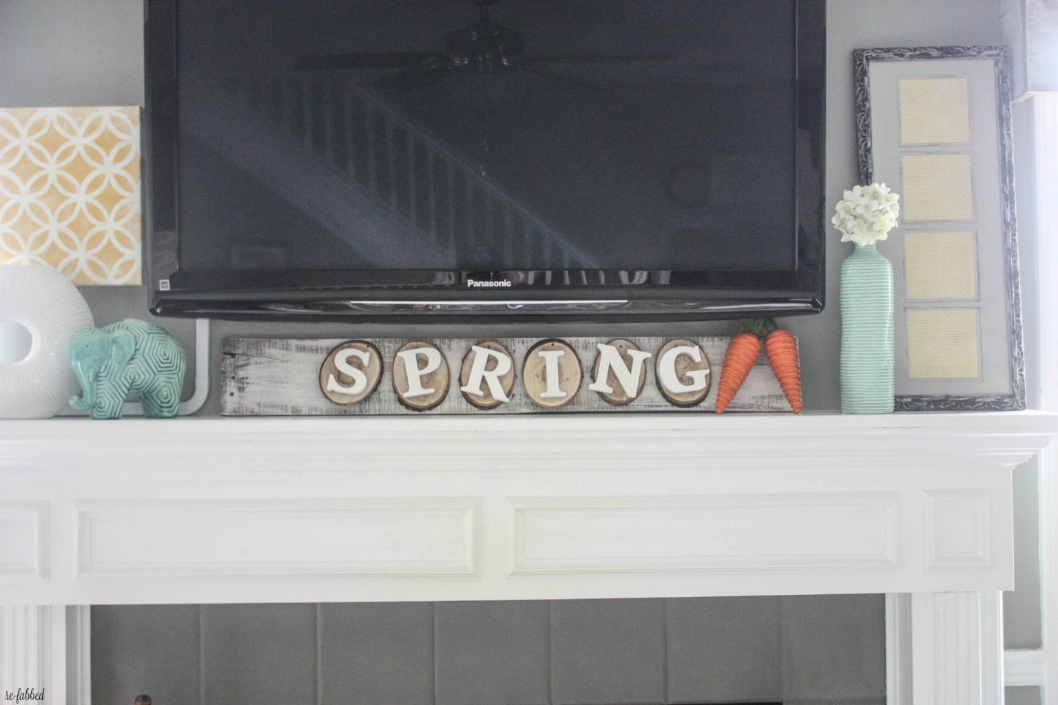 Spring Mantel Decor Ideas Re Fabbed