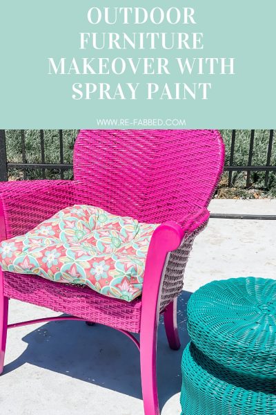 Outdoor chair makeover with spray paint - Re-Fabbed