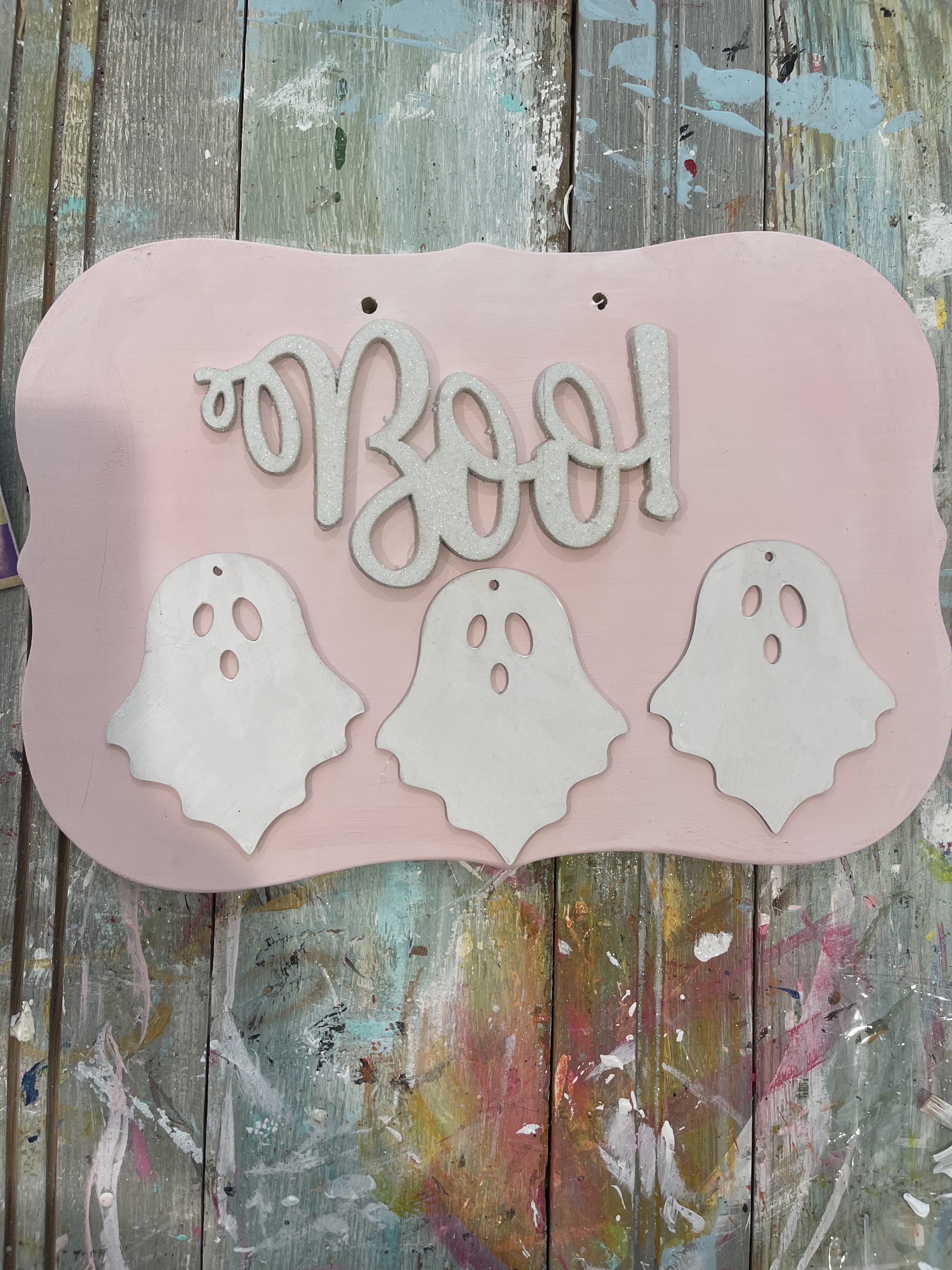 diy dollar tree boo sign - Re-Fabbed