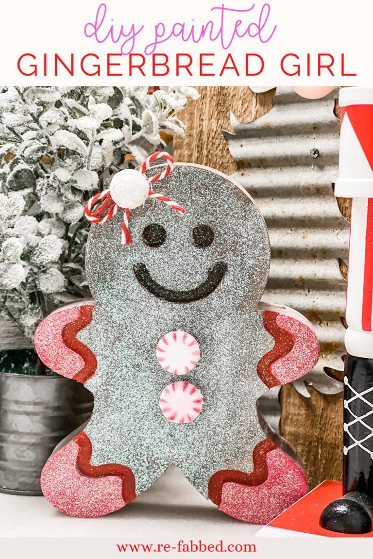 Diy Painted Gingerbread Girl Re Fabbed   Beige Feminine Pinterest Pin 768x1152 