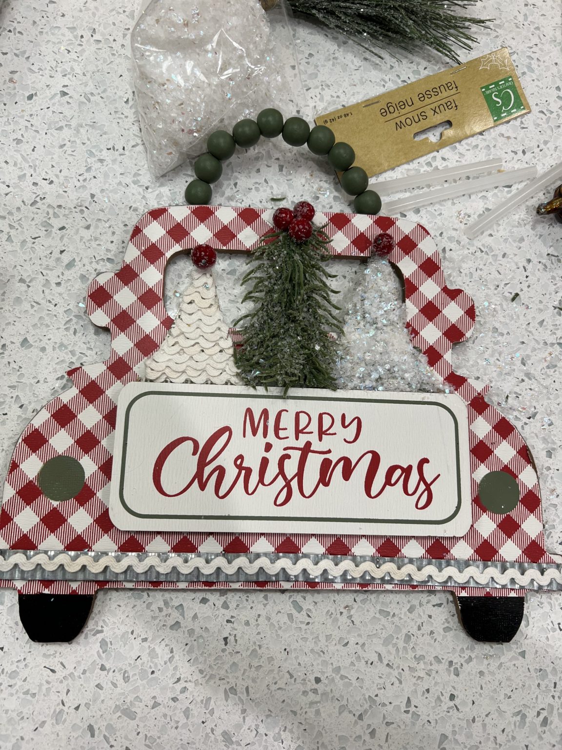 dollar general christmas sign makeover ReFabbed