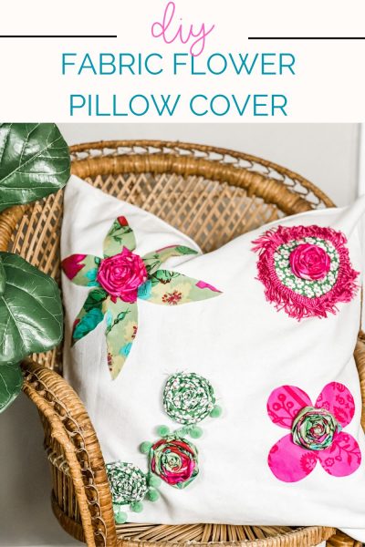 Diy Fabric Flower Pillow Cover - Re-fabbed