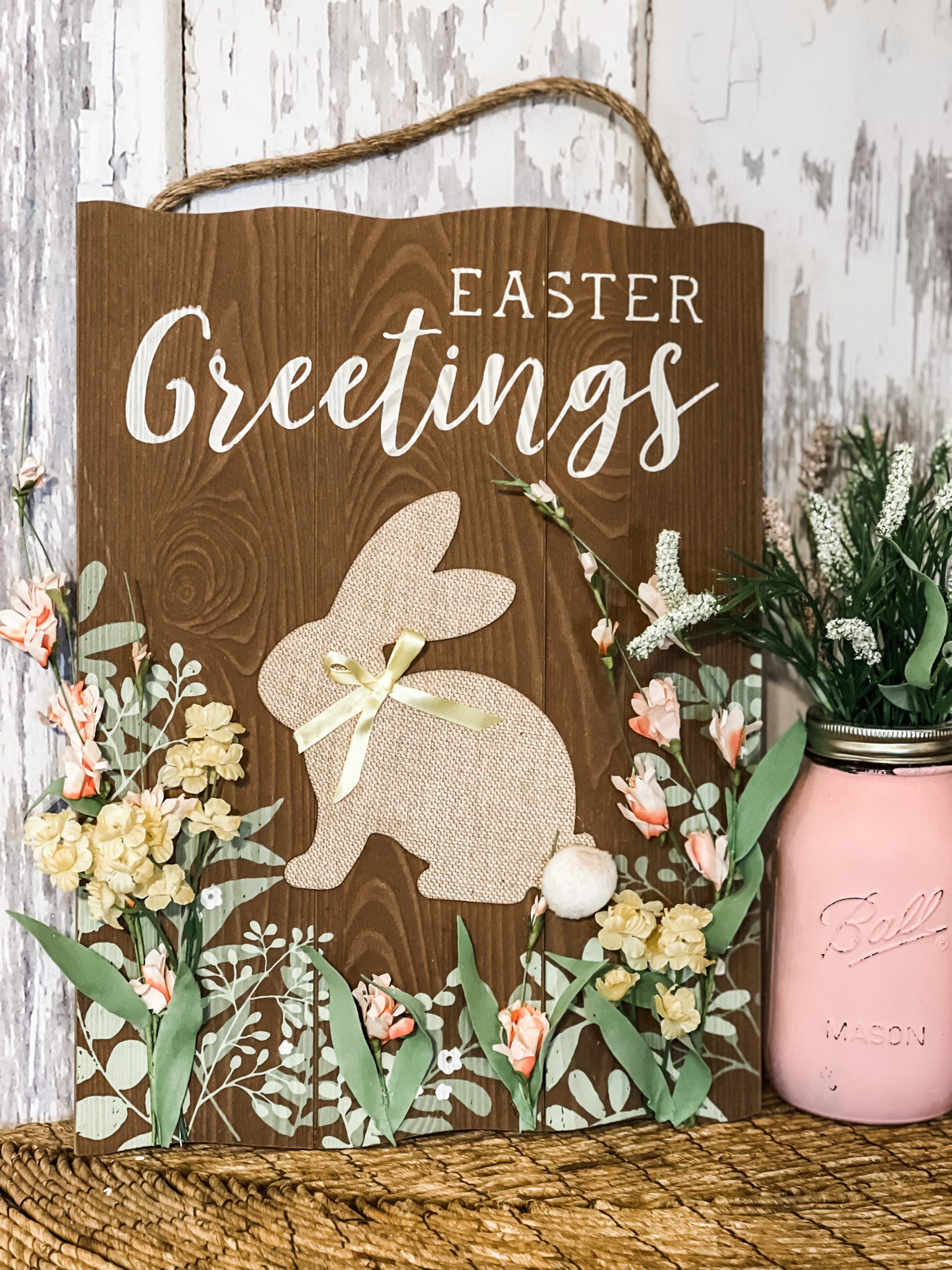 dollar tree easter sign makeover ReFabbed