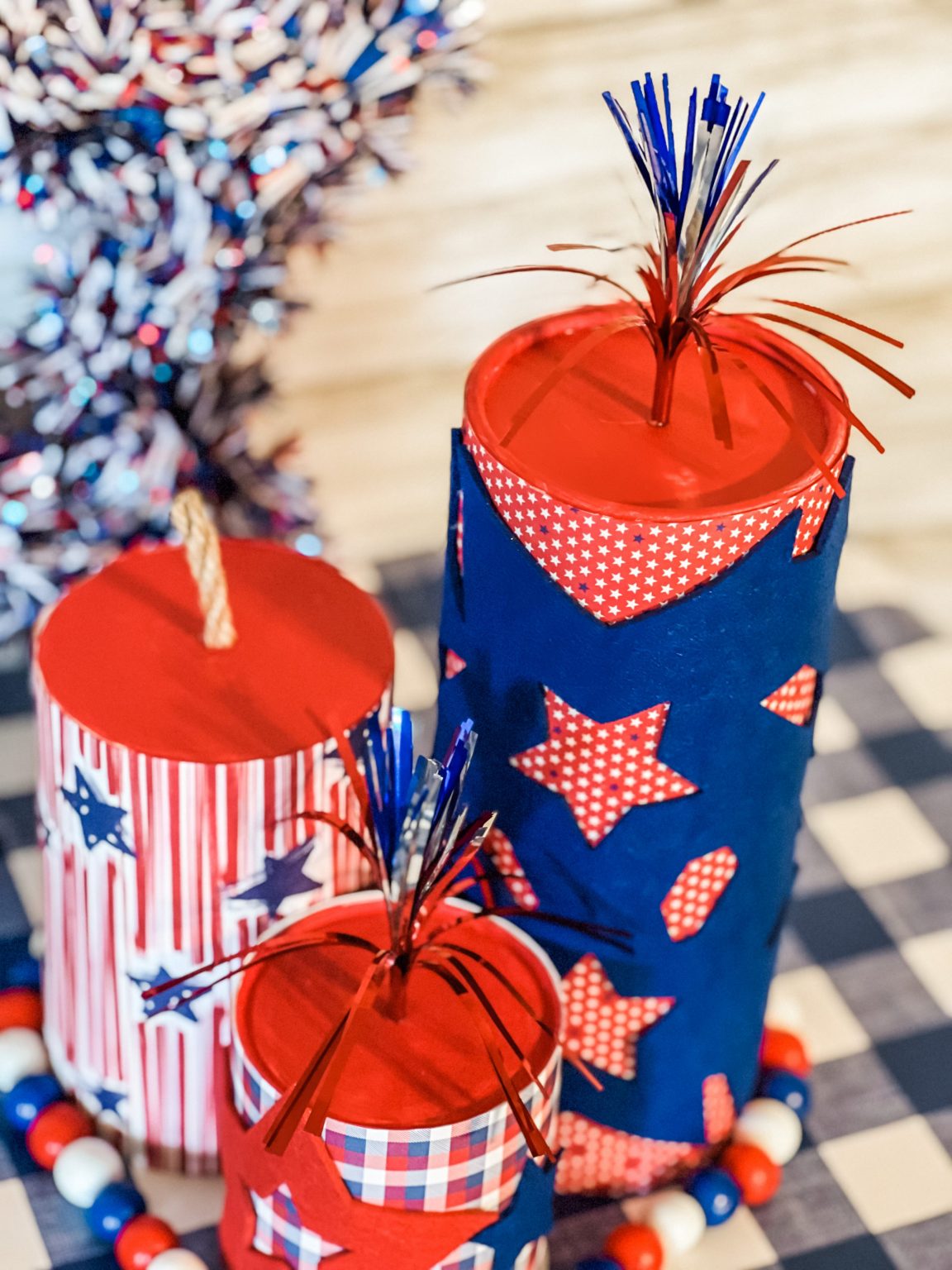 how to make diy firework decorations for table - Re-Fabbed