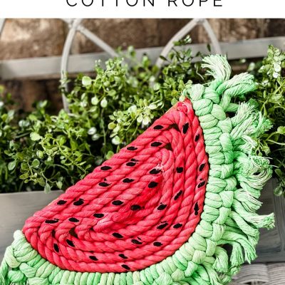 how to make a watermelon with cotton rope