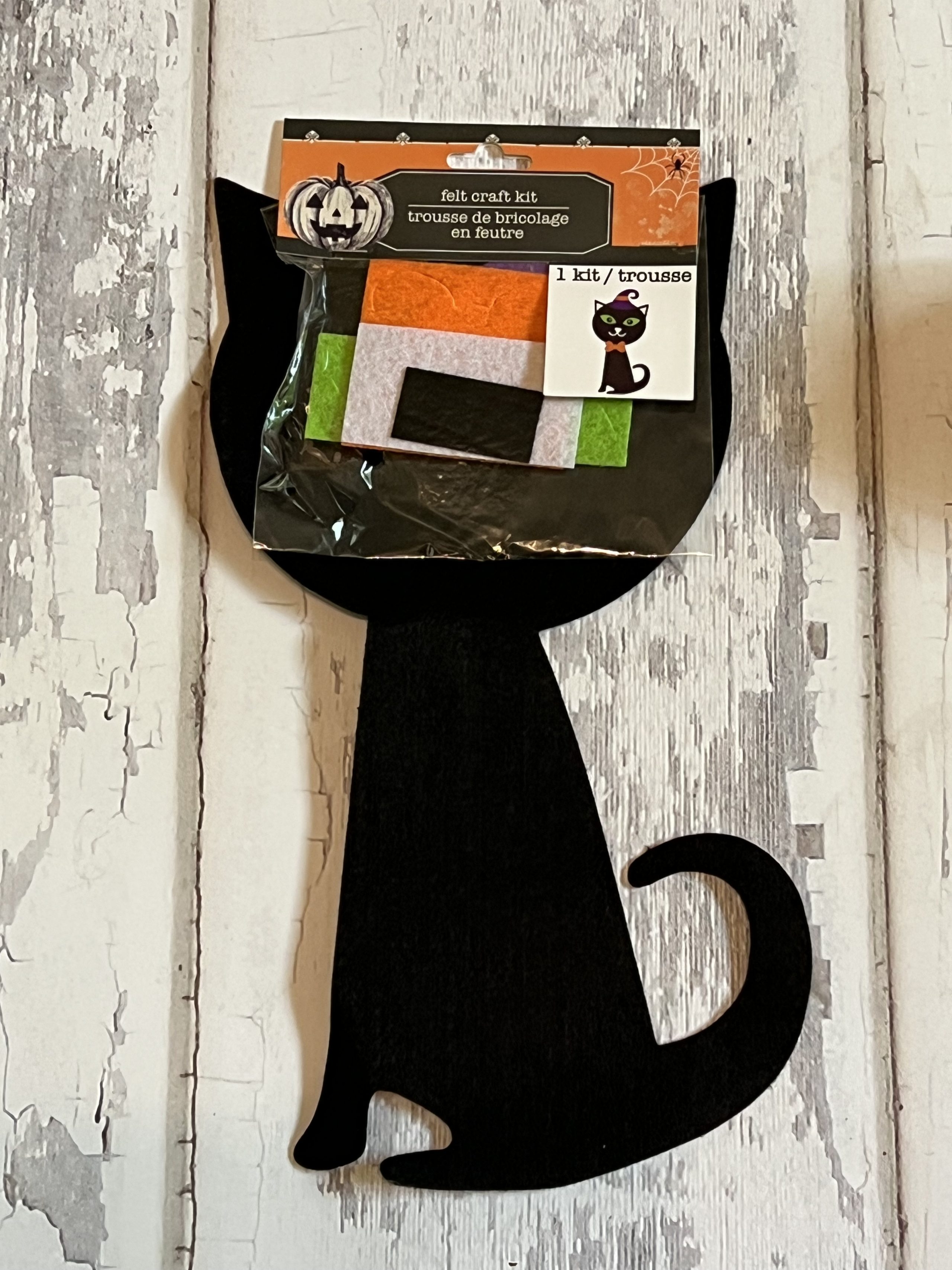 Black Cat Felt Craft Brooch Kit