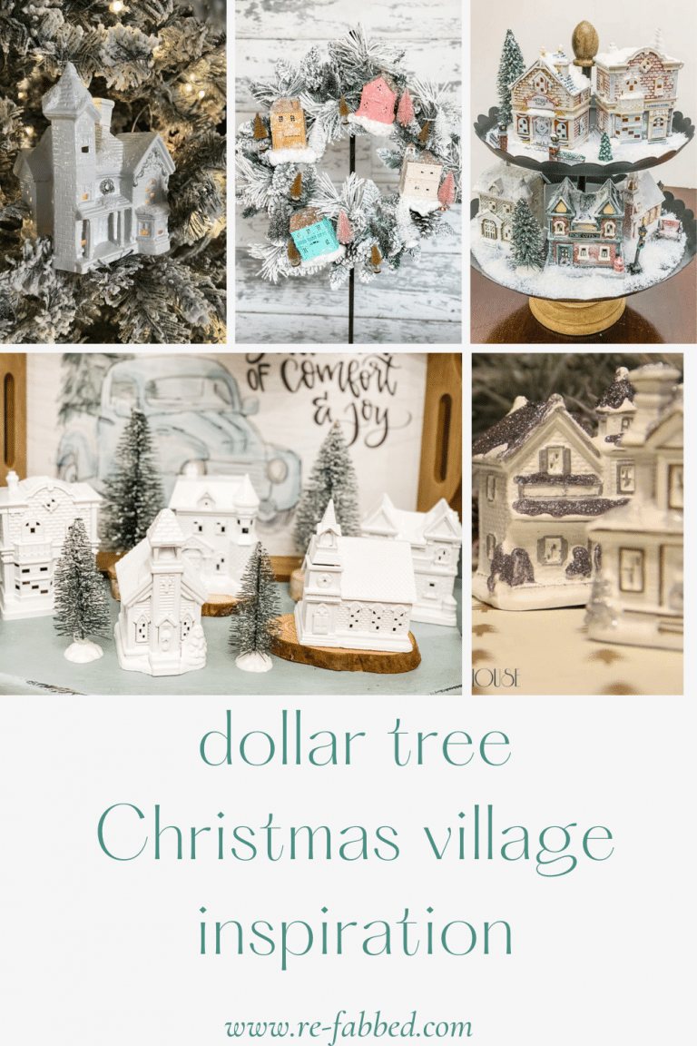 dollar tree christmas village house inspiration - Re-Fabbed