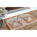 how to create an Anthropologie inspired gingerbread house doormat