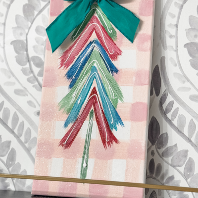 how to make a cute painted christmas tree on canvas