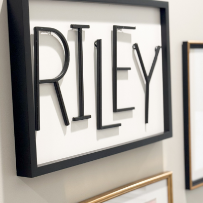 how to create the perfect name sign with Hobby Lobby letters